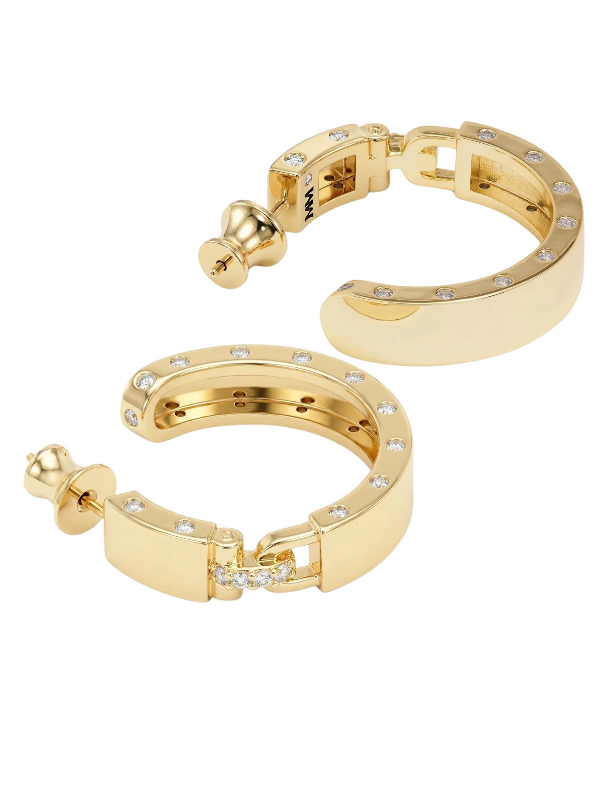 Melinda Maria Ashley Lock Hoops 1" – Gold