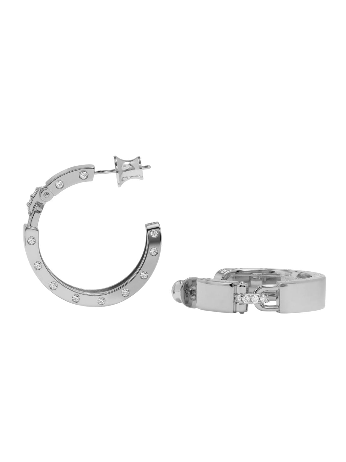 Melinda Maria Ashley Lock Hoops 1" – Silver