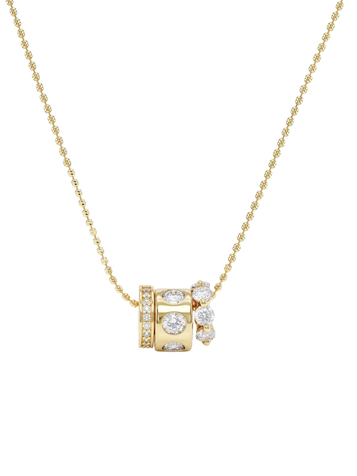 Melinda Maria Ashley Topanga Necklace in Gold | White Diamondettes