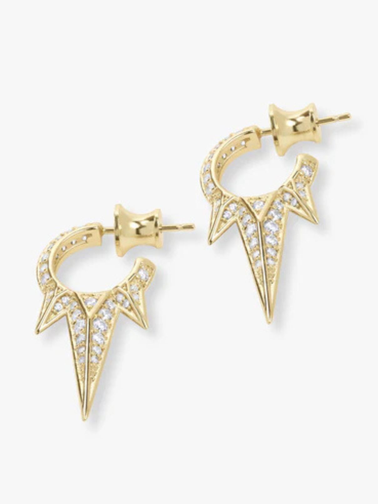 Melinda Maria Baby Gabriella Triple Spike Earring in Pave