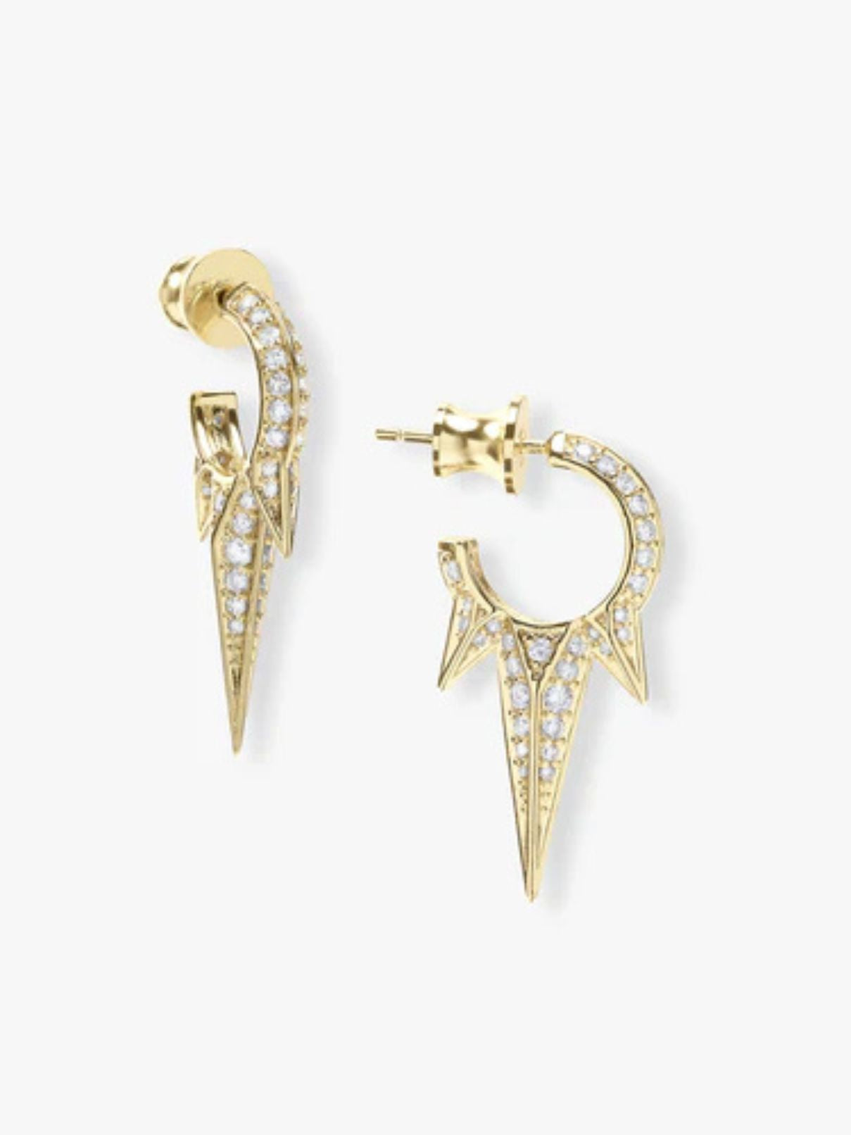Melinda Maria Baby Gabriella Triple Spike Earring in Pave