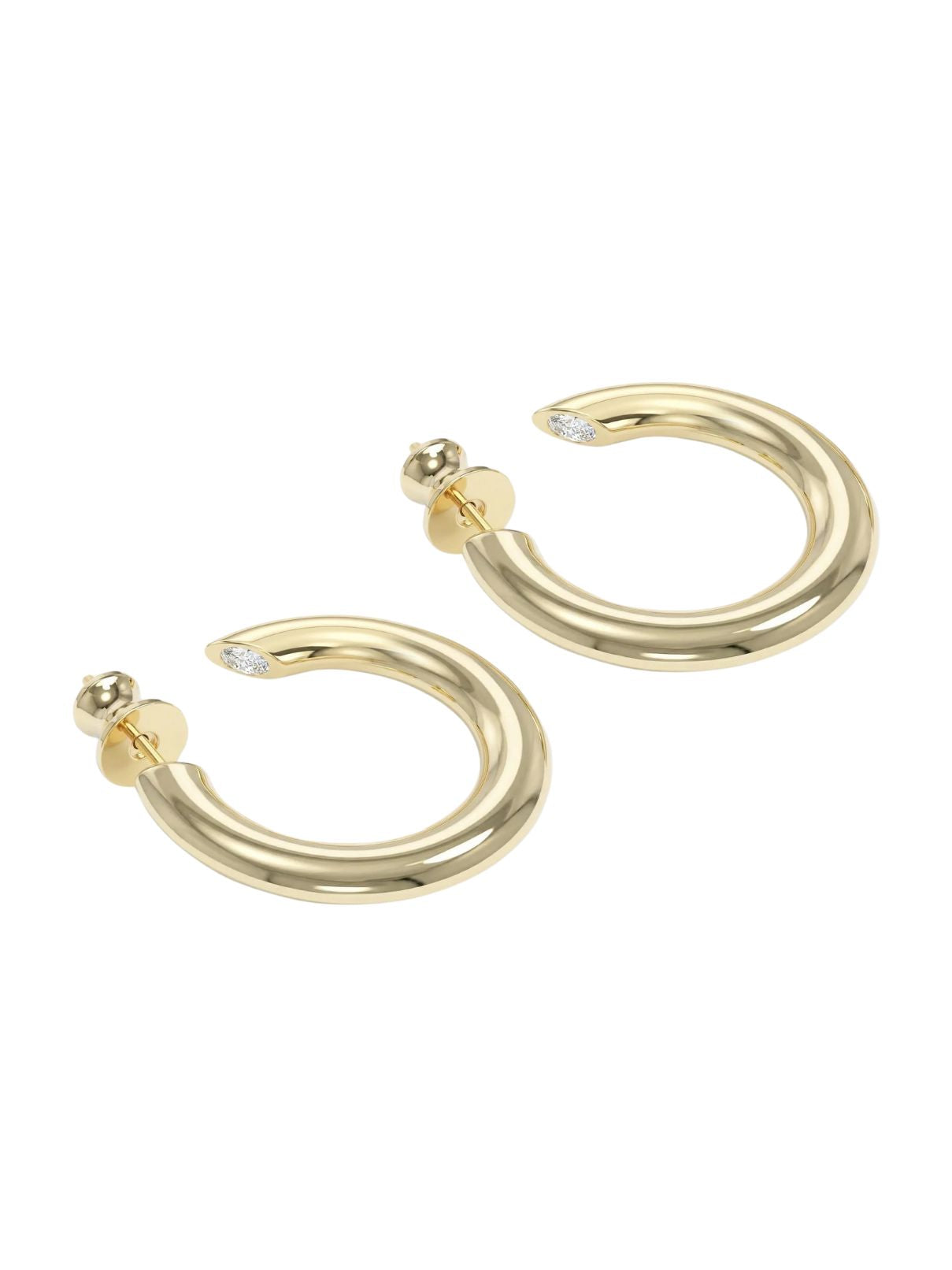 Melinda Maria Beacon Hoops 1" – Gold