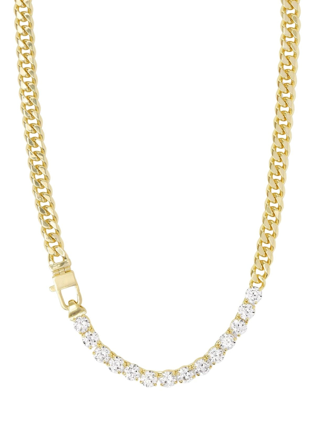 Melinda Maria Julian Really Loves Diamonds Necklace 6mm in Gold/White Diamondettes
