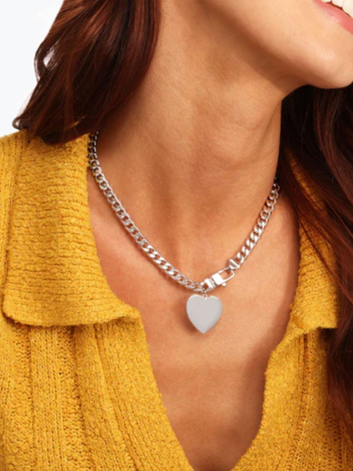 Melinda Maria Julian Xl Heart Nk 18" Silver