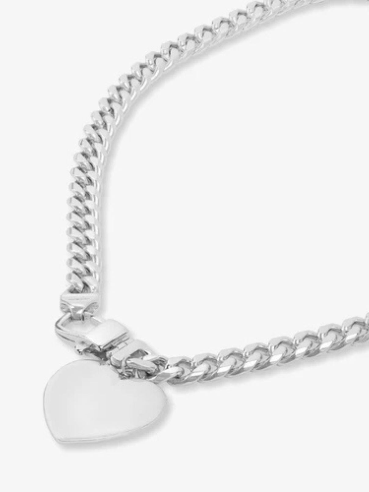 Melinda Maria Julian Xl Heart Nk 18" Silver