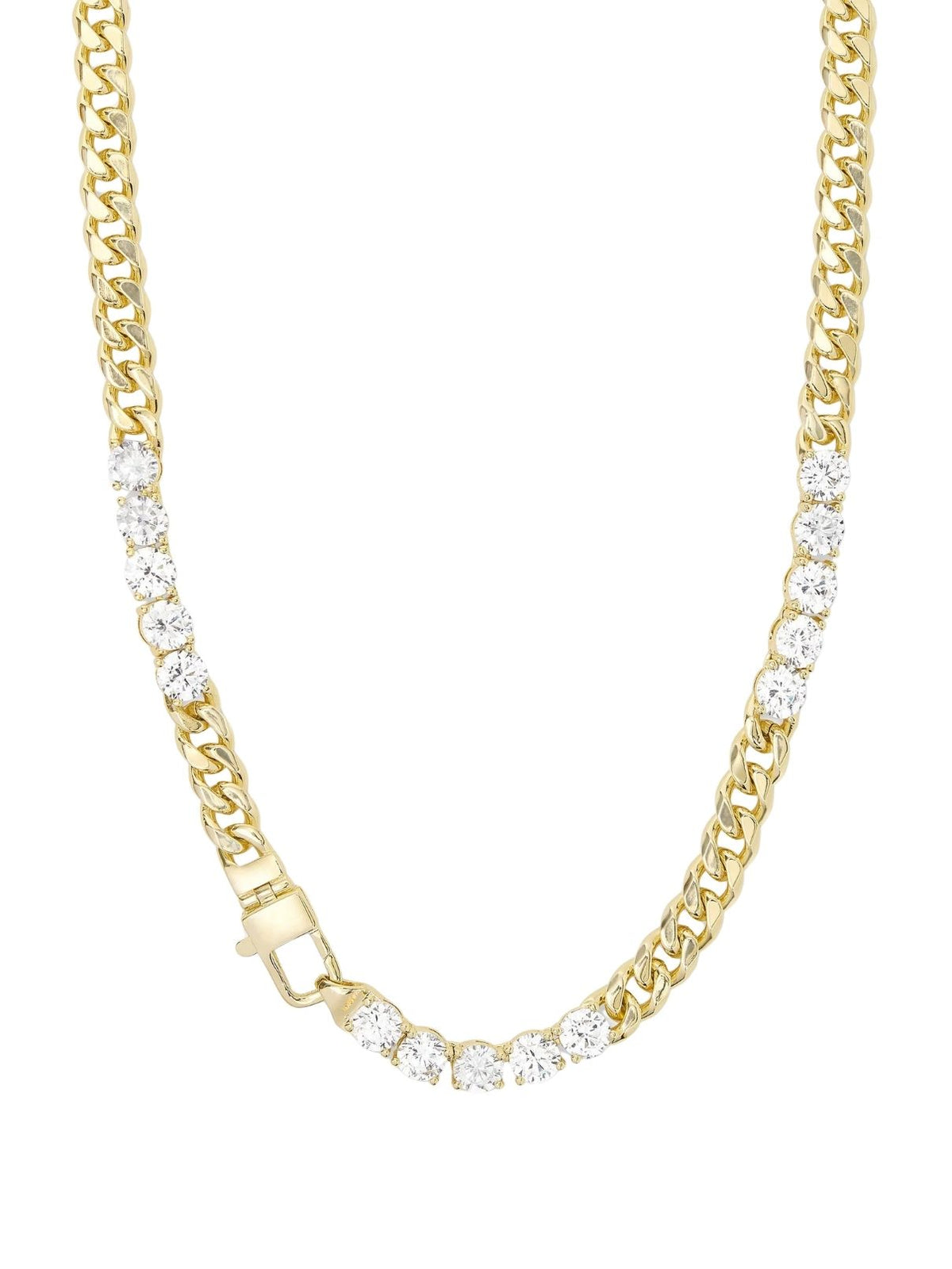Melinda Maria Julian's Obsessed With Diamonds Necklace 6mm in Gold/White Diamondettes – 16"