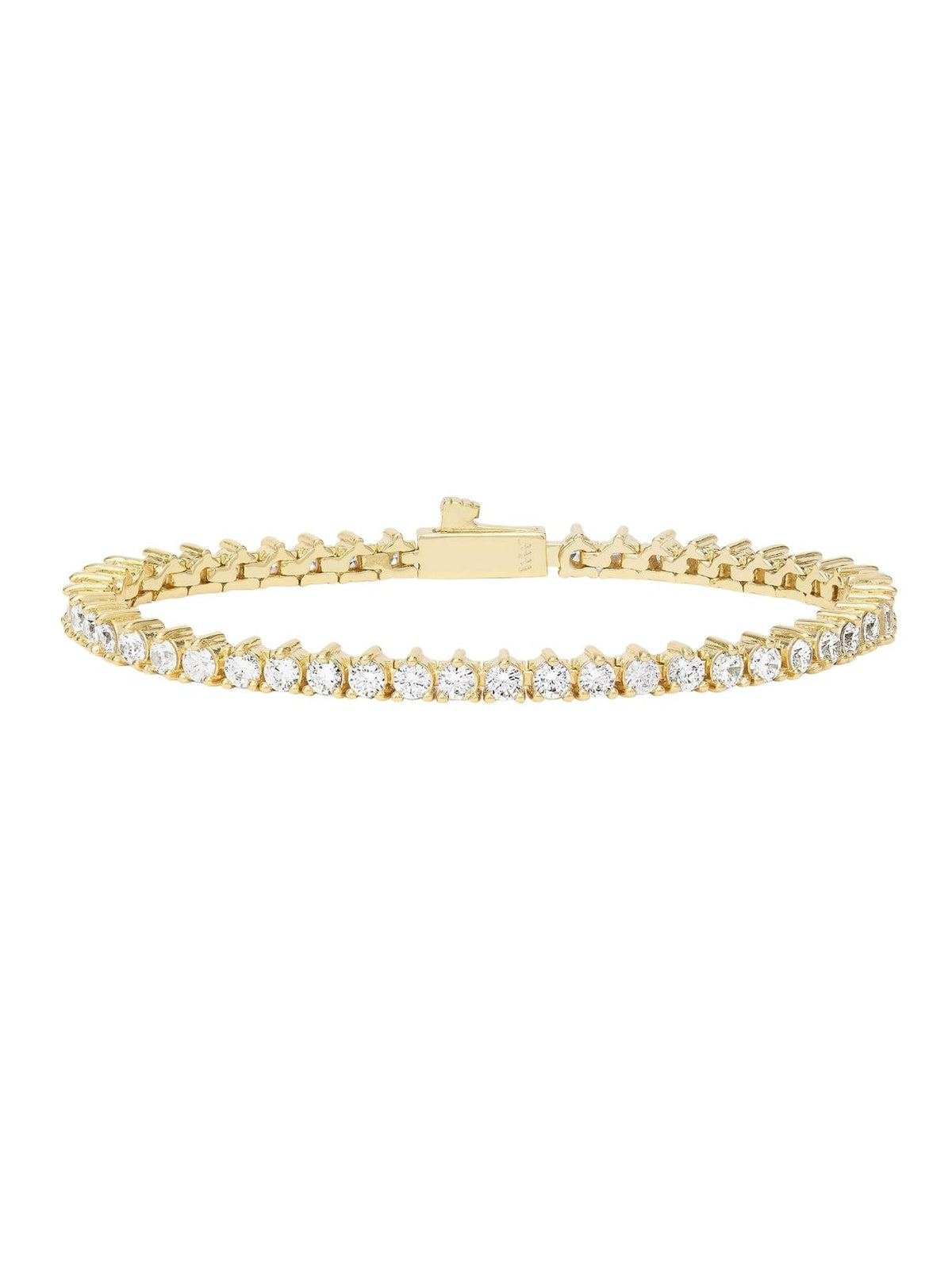 Melinda Maria Not Your Basic Bracelet 3mm in Gold/White Diamondettes