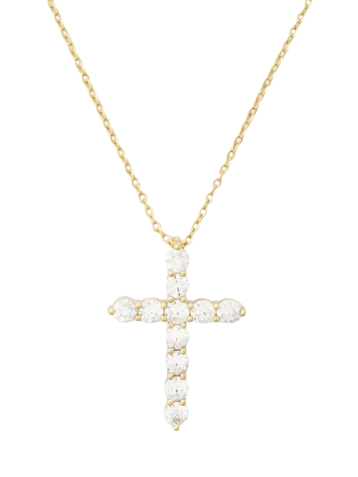 Melinda Maria Oh She Fancy Cross Pendant 1.5" in Gold