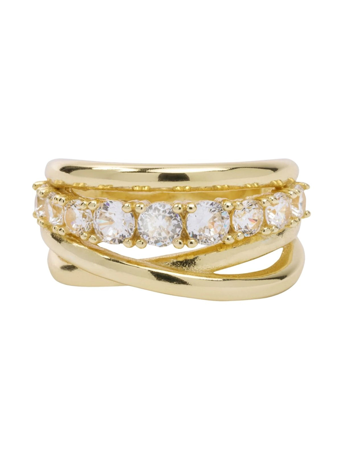 Melinda Maria Oh She Fancy Stacked Diamond Ring in Gold
