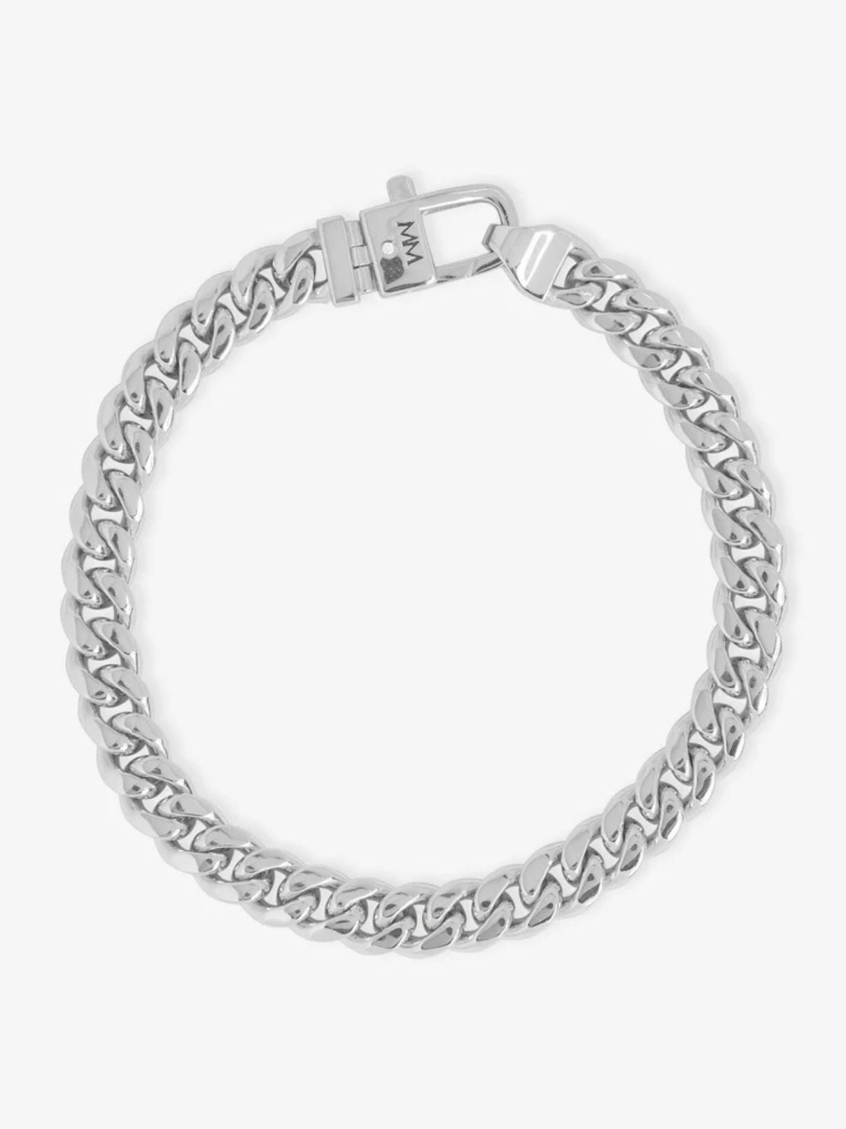 Melinda Maria Pave Julian Cuban Chain Bracelet in Silver