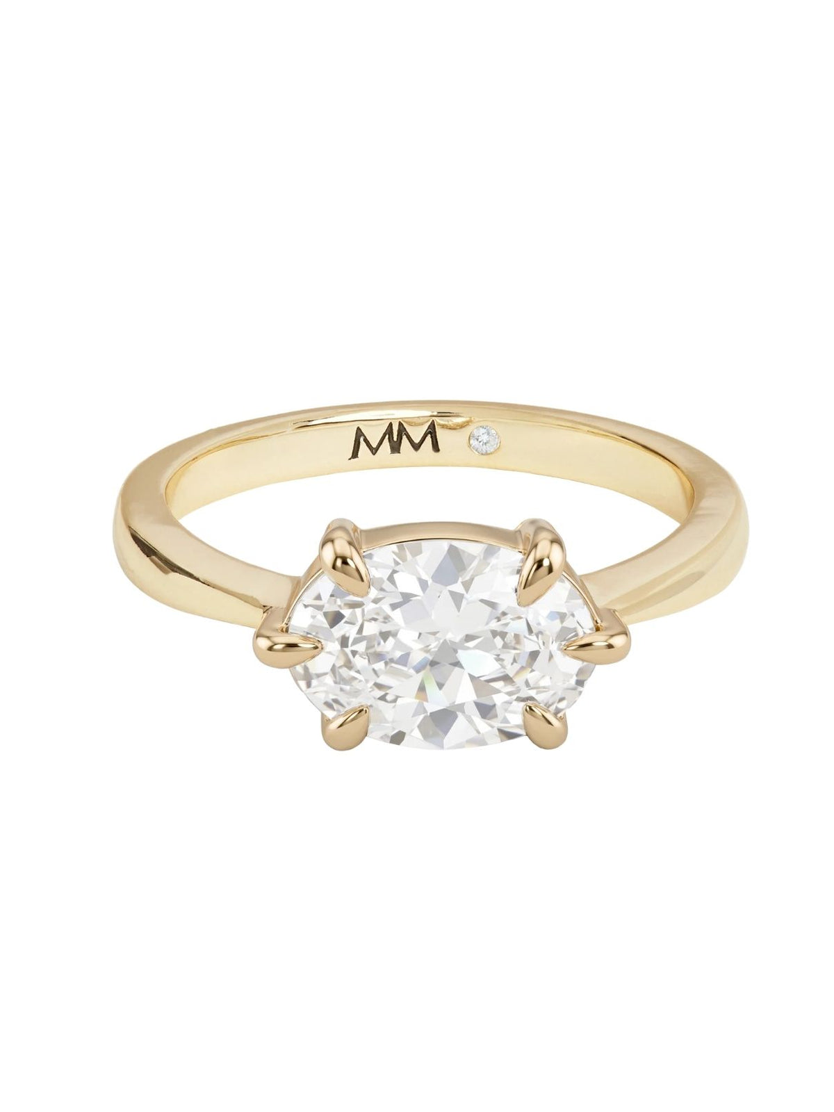 Melinda Maria She's On Point Ring in Gold/White Diamondettes