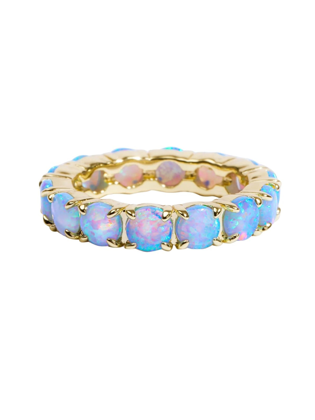 Melinda Maria The Grand Heiress Ring 4mm in Gold/Blue Opal