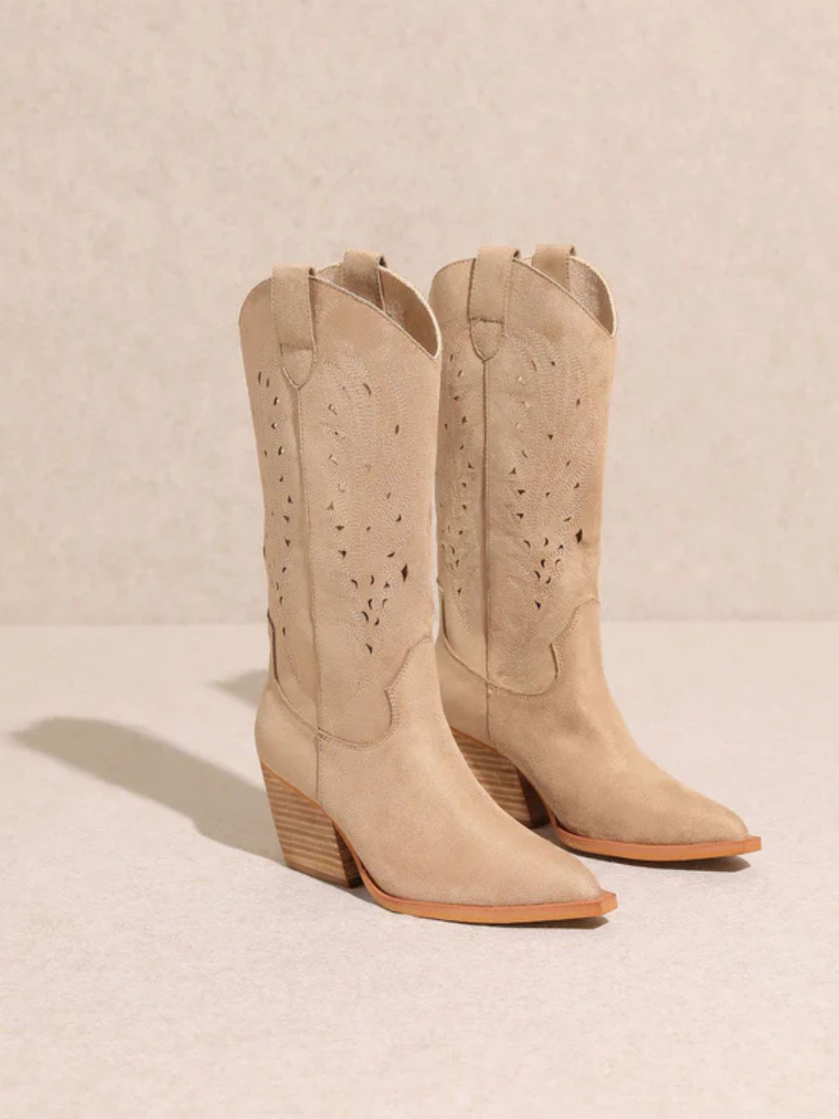 Mi.im Olivia Western Boot in Beige