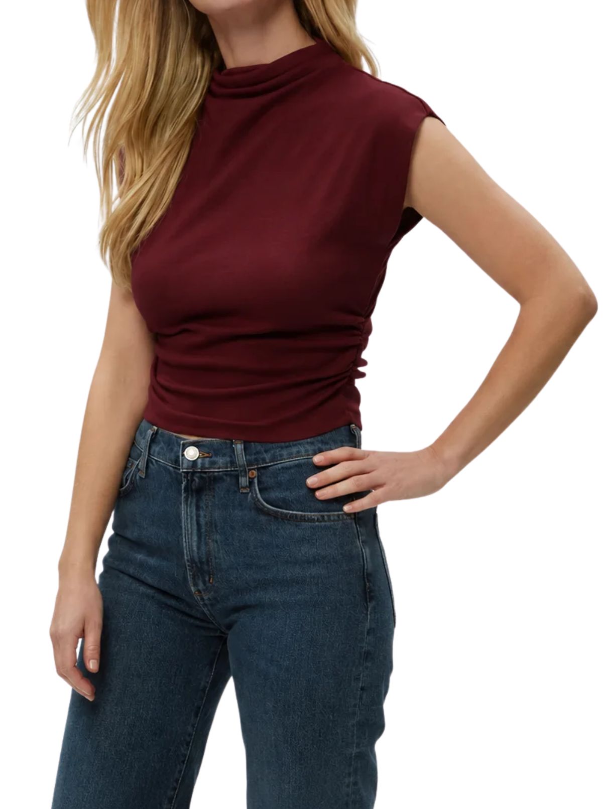 Michael Stars Amara Power Shoulder Tee – Port Royale