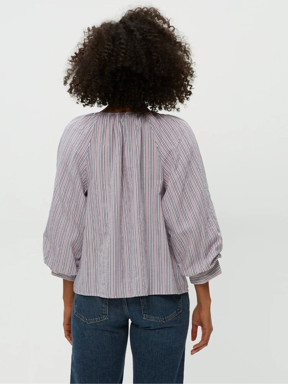 Michael Stars Cleo Notch Neck Top in Sachet Stripe