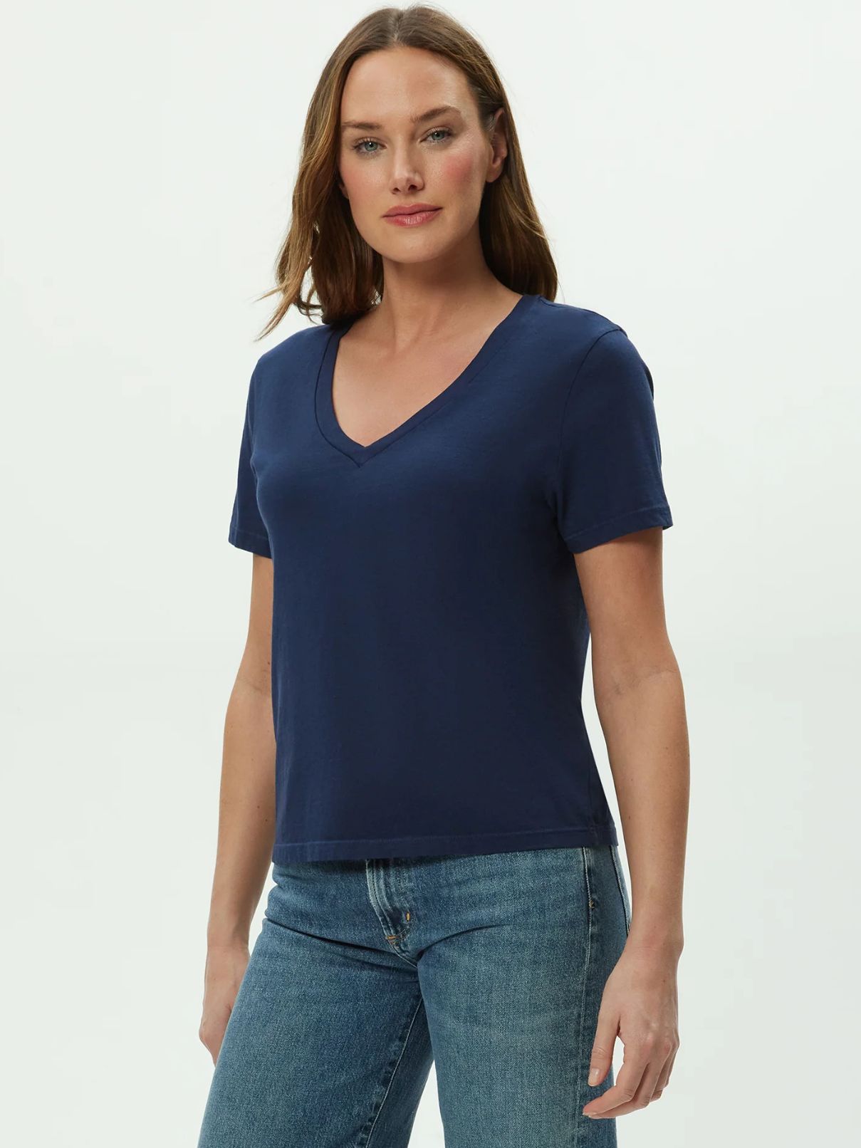 Michael Stars Daria V-Neck Tee in Nocturnal