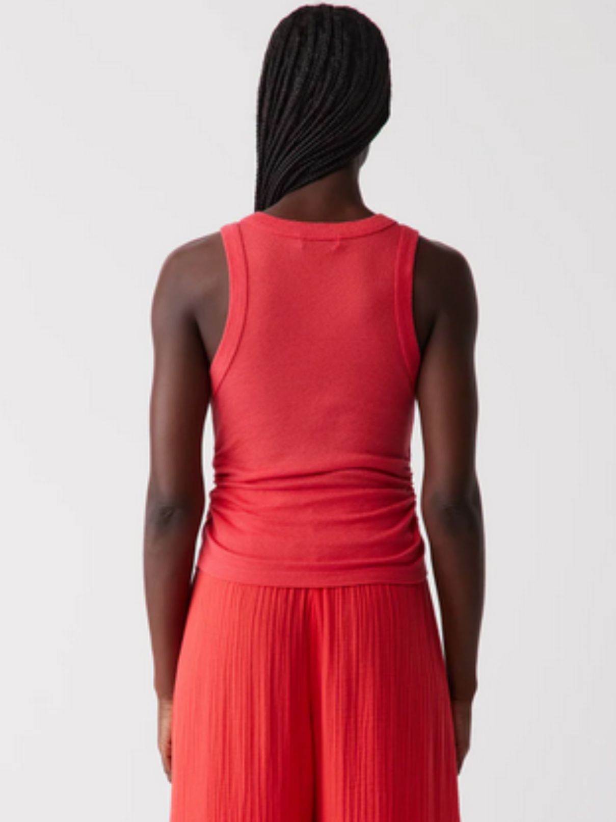 Michael Stars Ella Crop Tank in Ruby Shine