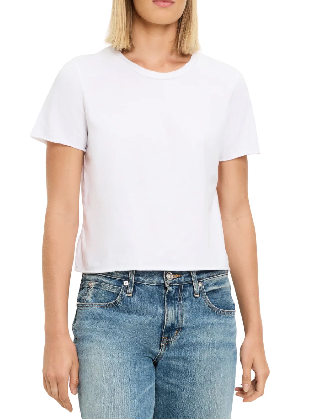 Michael Stars Jackie Crewneck Tee in White