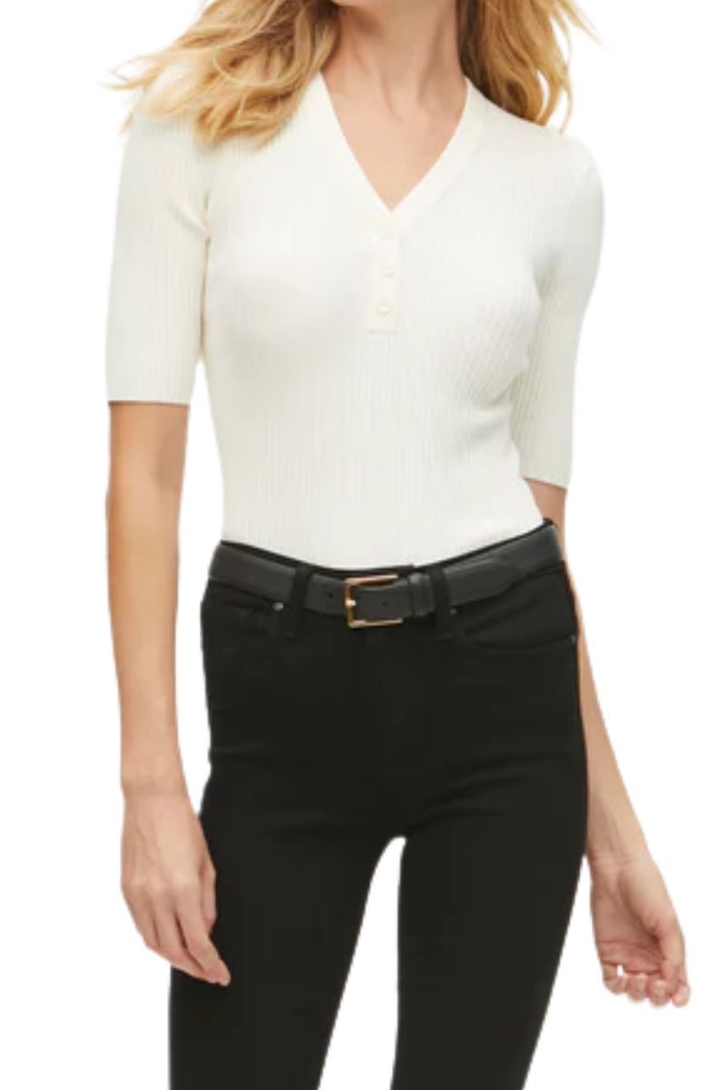 Michael Stars Jeanny Top in Chalk