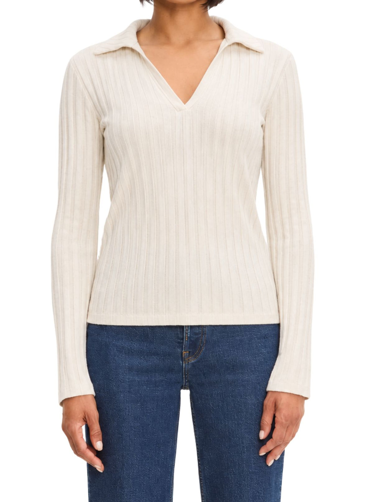 Michael Stars Liyah Collared Top – Coconut Milk