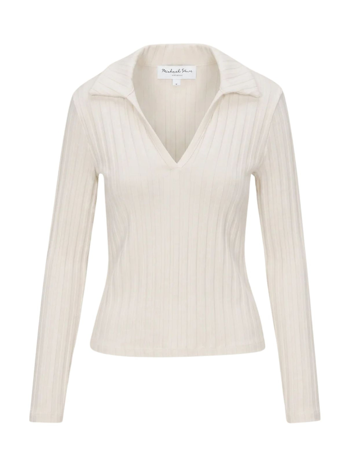 Michael Stars Liyah Collared Top – Coconut Milk