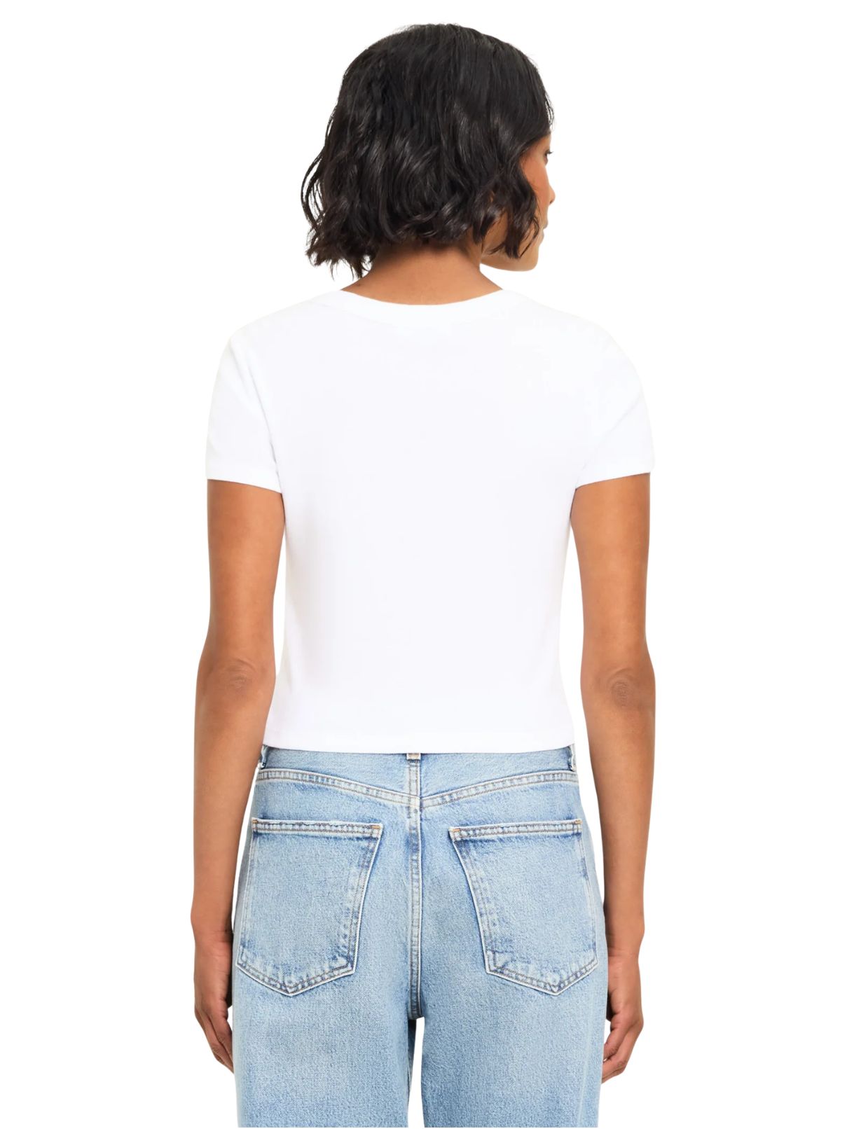 Michael Stars Mimi Crop Tee – White