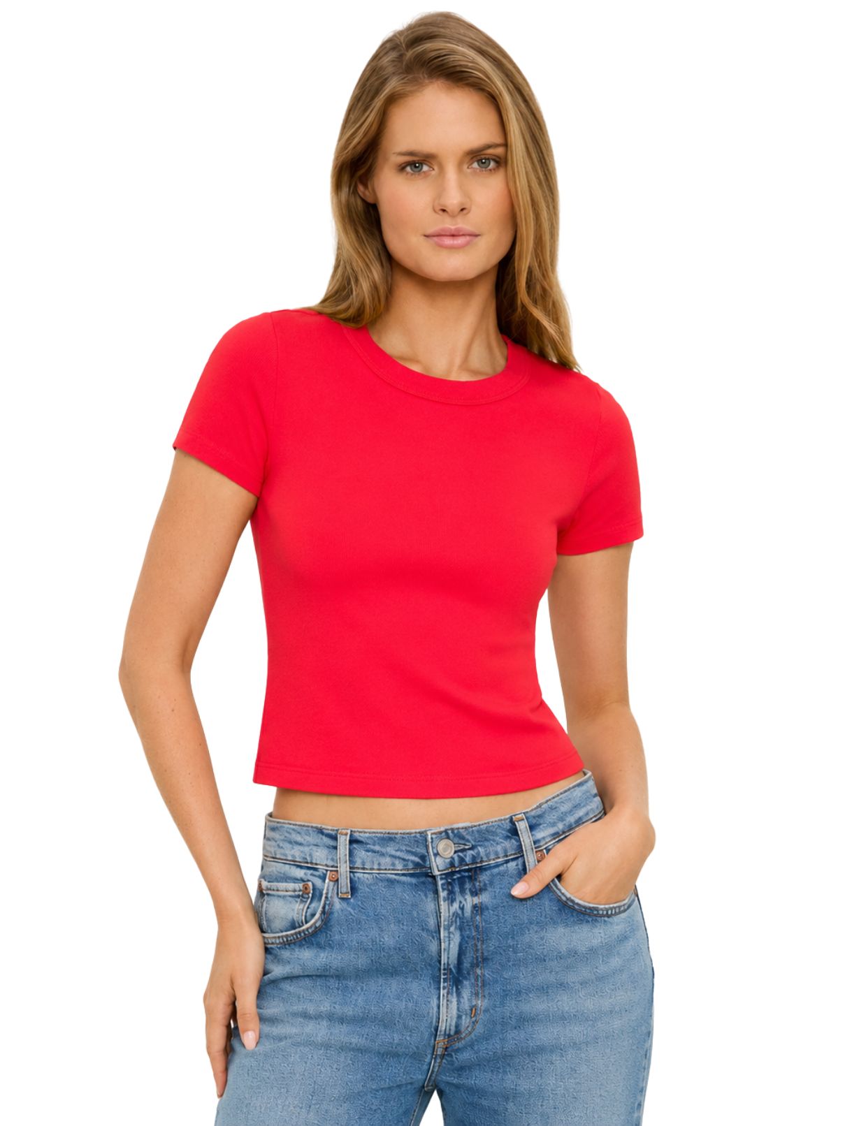 Michael Stars Mimi Cropped Tee in Samba