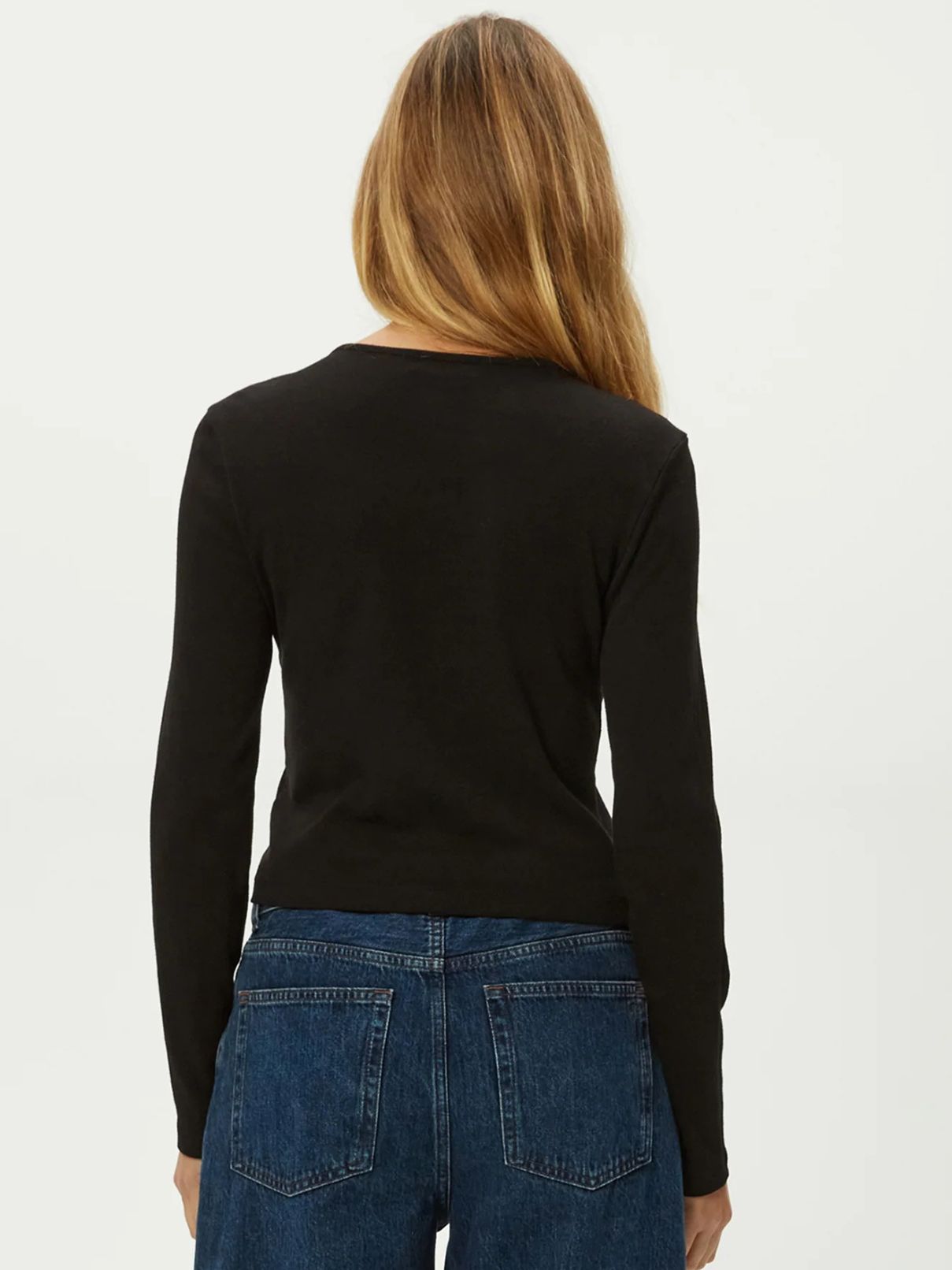 Michael Stars Trixie Crew Snap Cardi in Black
