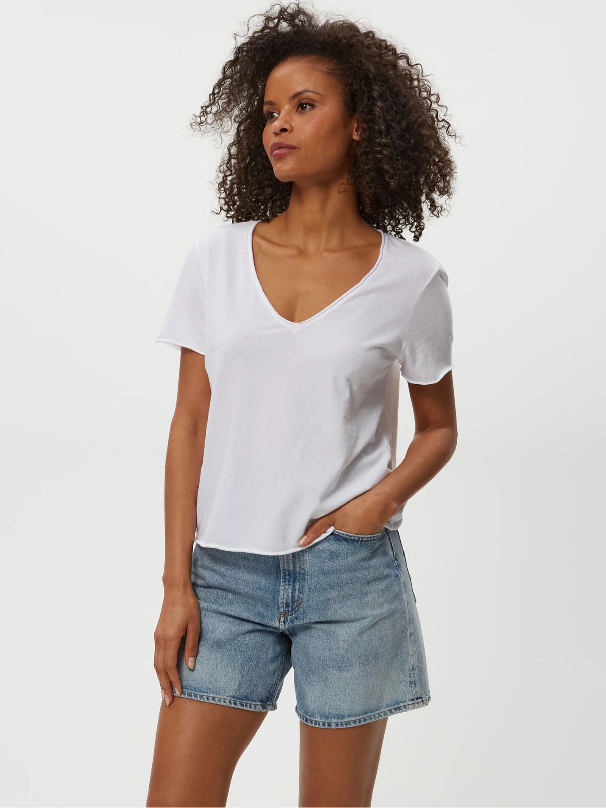 Michael Stars Vera Tee in White