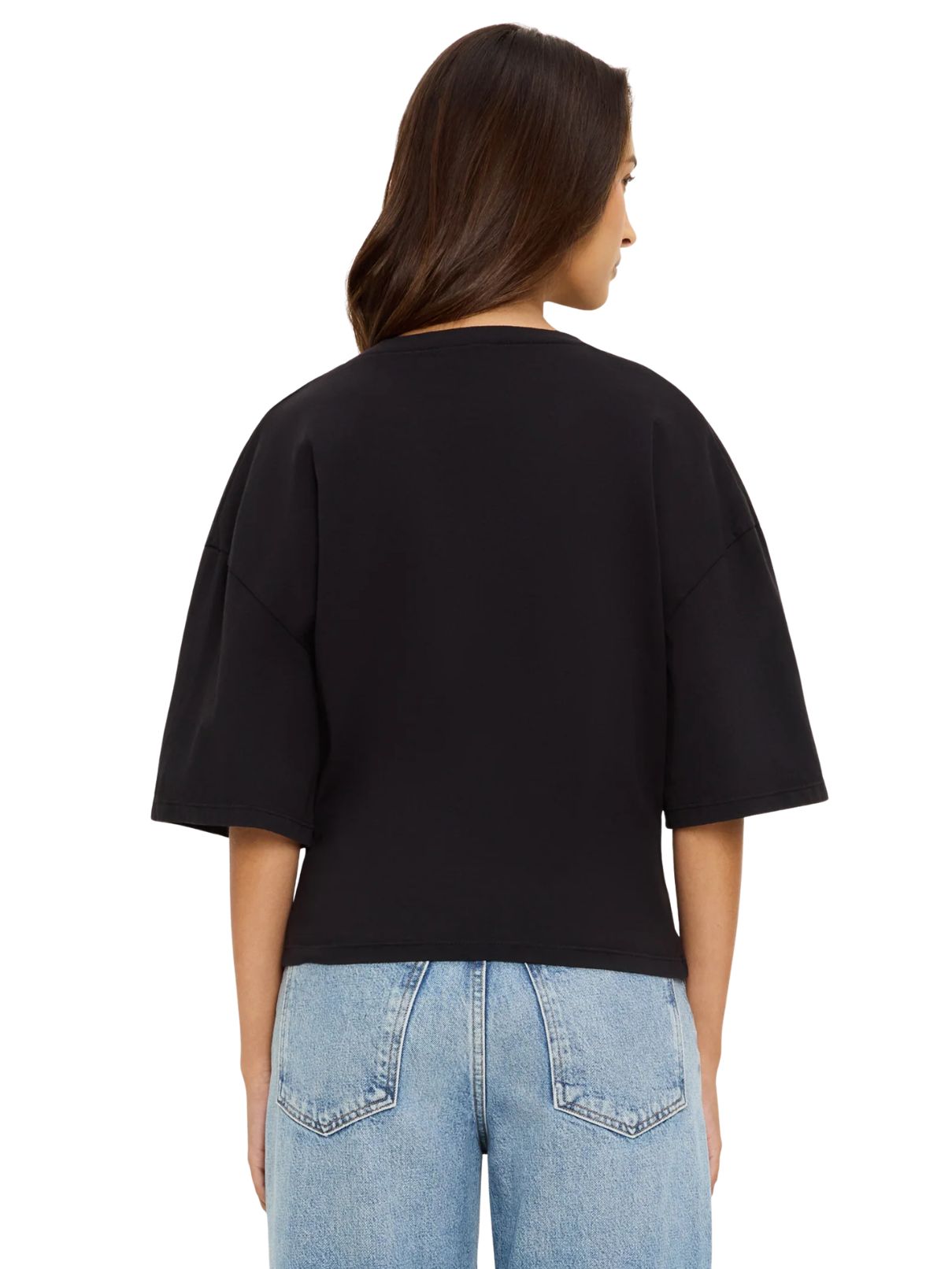 Michael Stars Zinnia Side Pleat Tee in Black