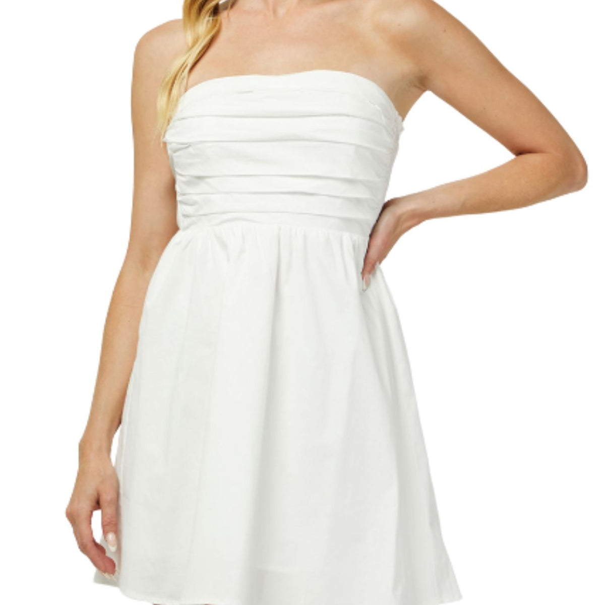 Mini Tube Dress in Off White