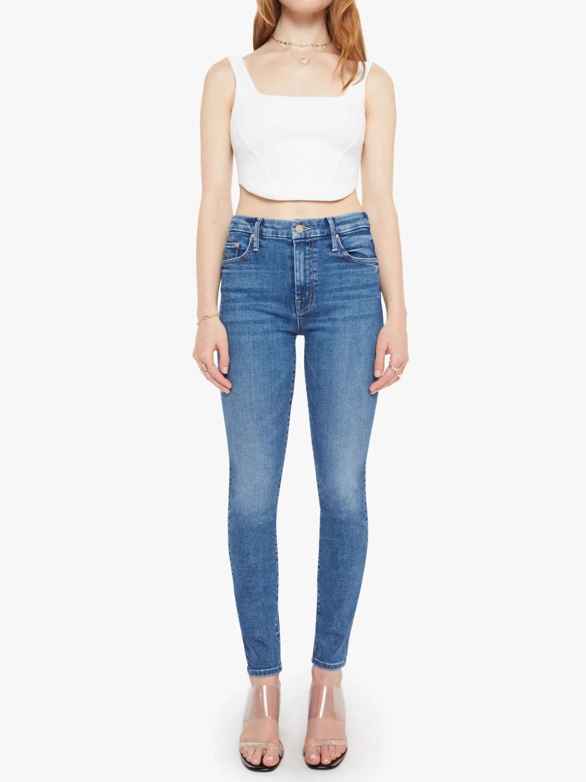Mother Denim High Waisted Looker in Let's Split