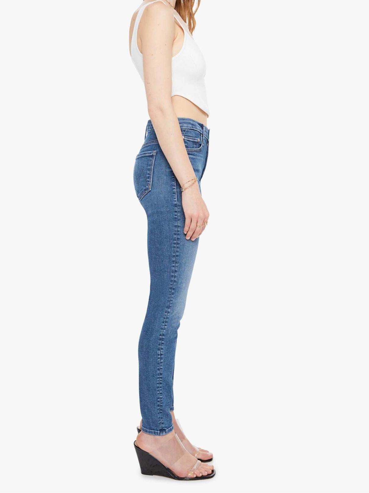 Mother Denim High Waisted Looker in Let's Split