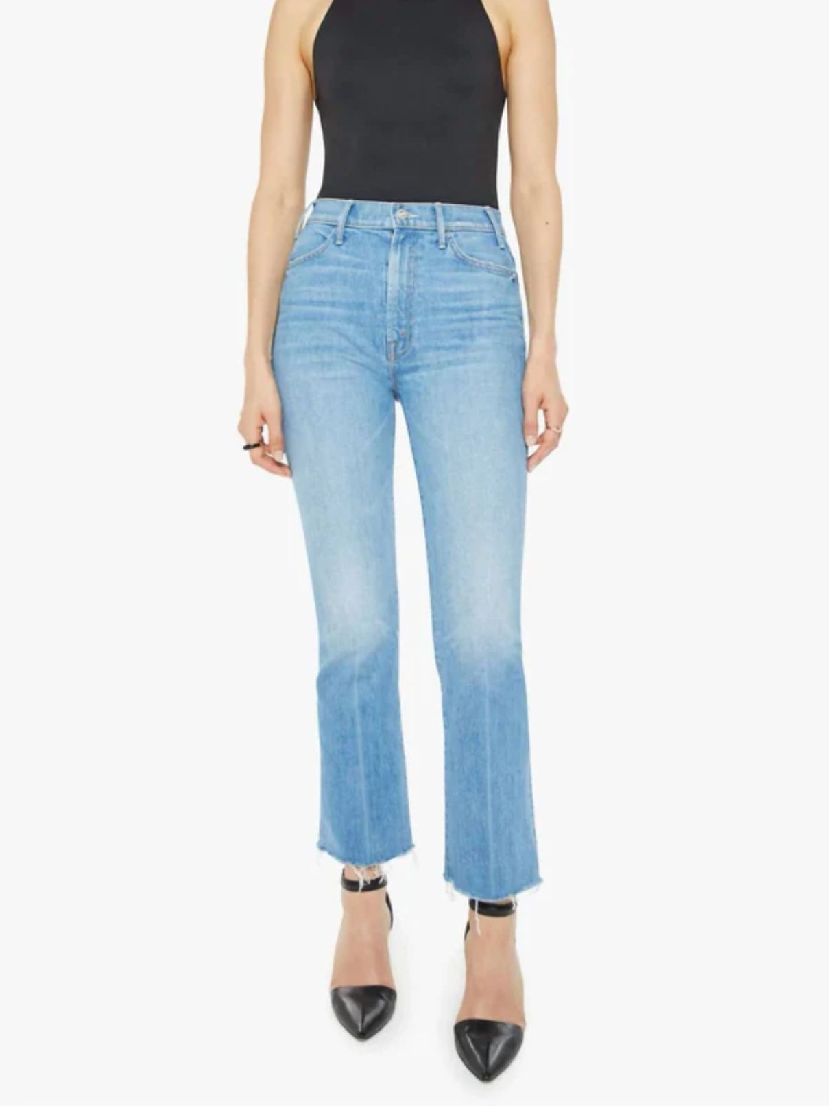 Mother Denim Hustler Ankle Fray in No Offense