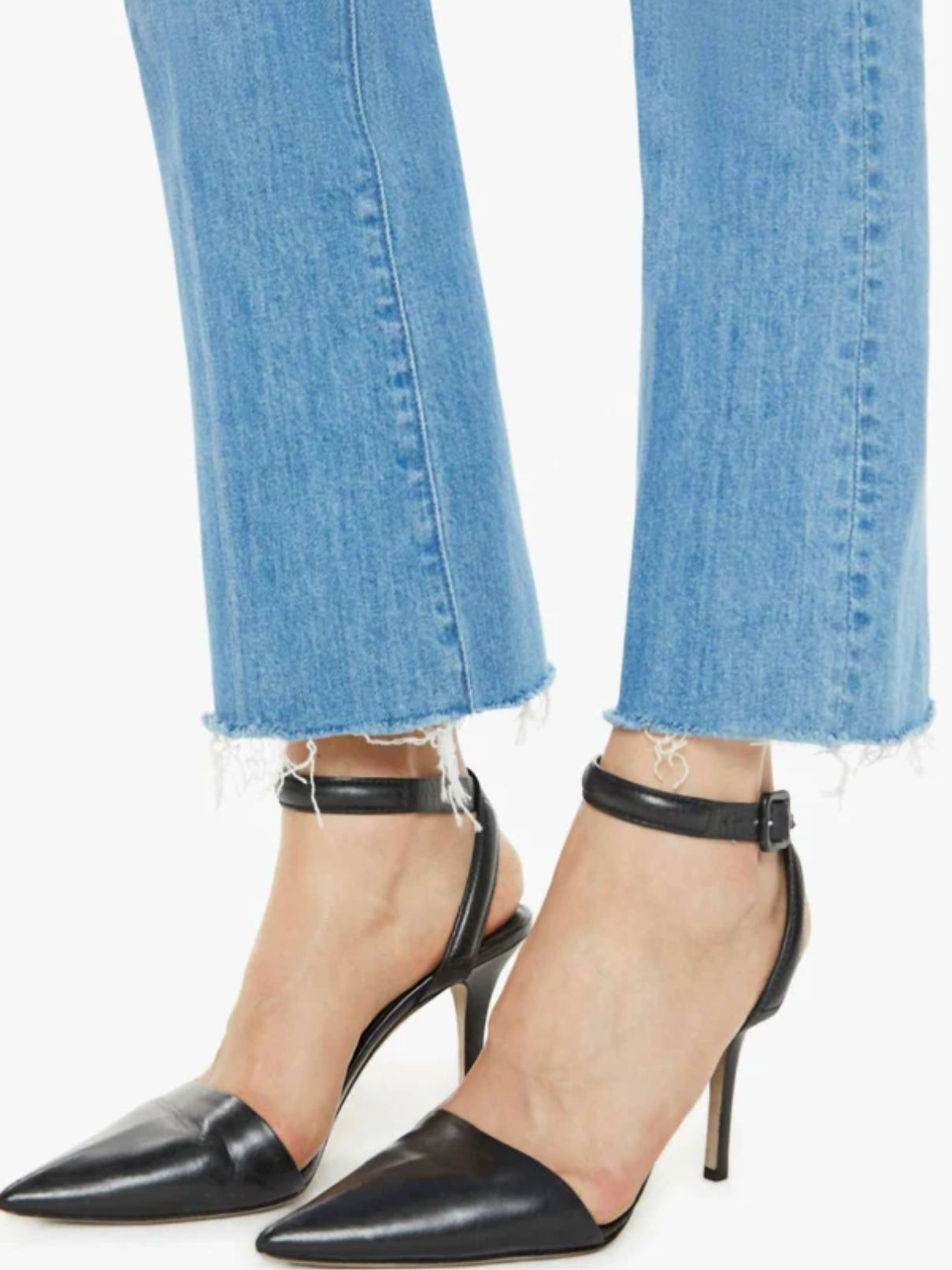 Mother Denim Hustler Ankle Fray in No Offense