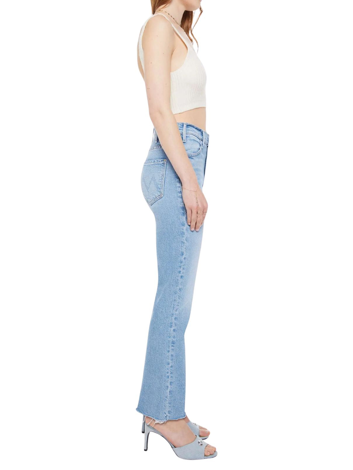 Mother Denim Hustler Ankle Fray in Sow Surreal 