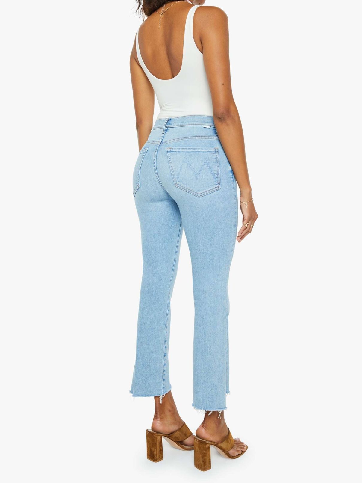 Mother Denim Insider Crop Step Fray in Beaming