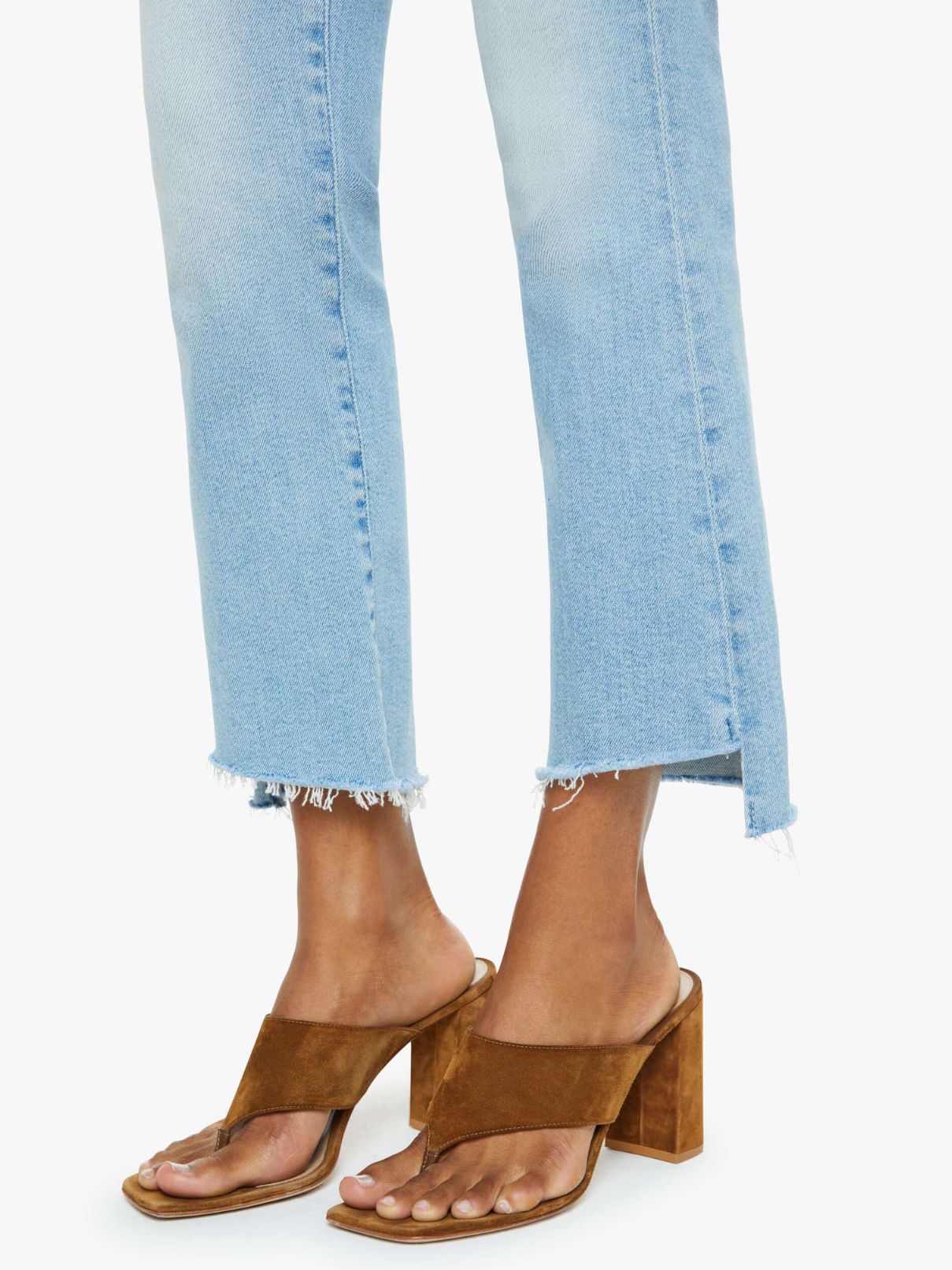 Mother Denim Insider Crop Step Fray in Beaming