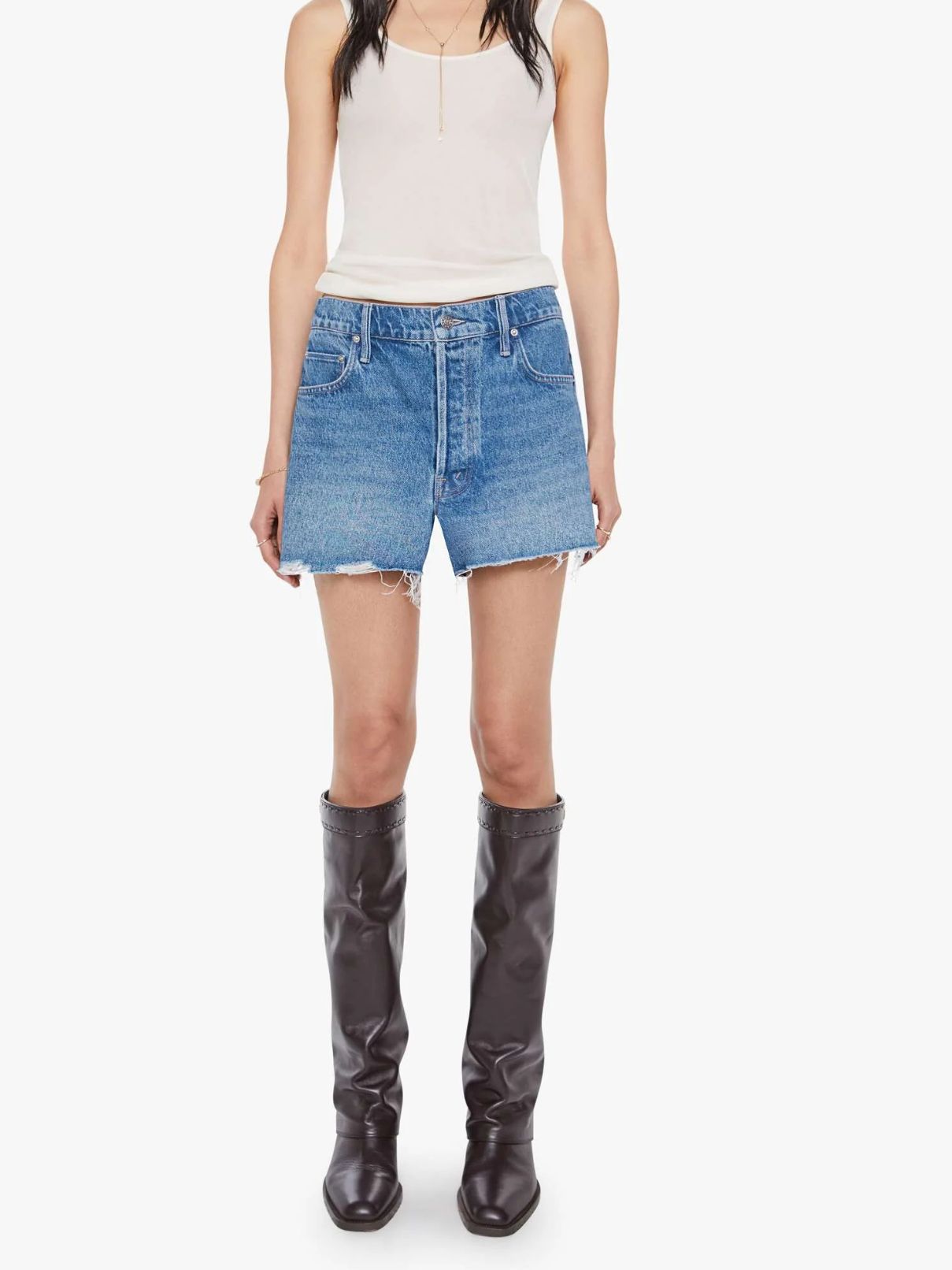 Mother Denim Main Course Fray in Chey Toy