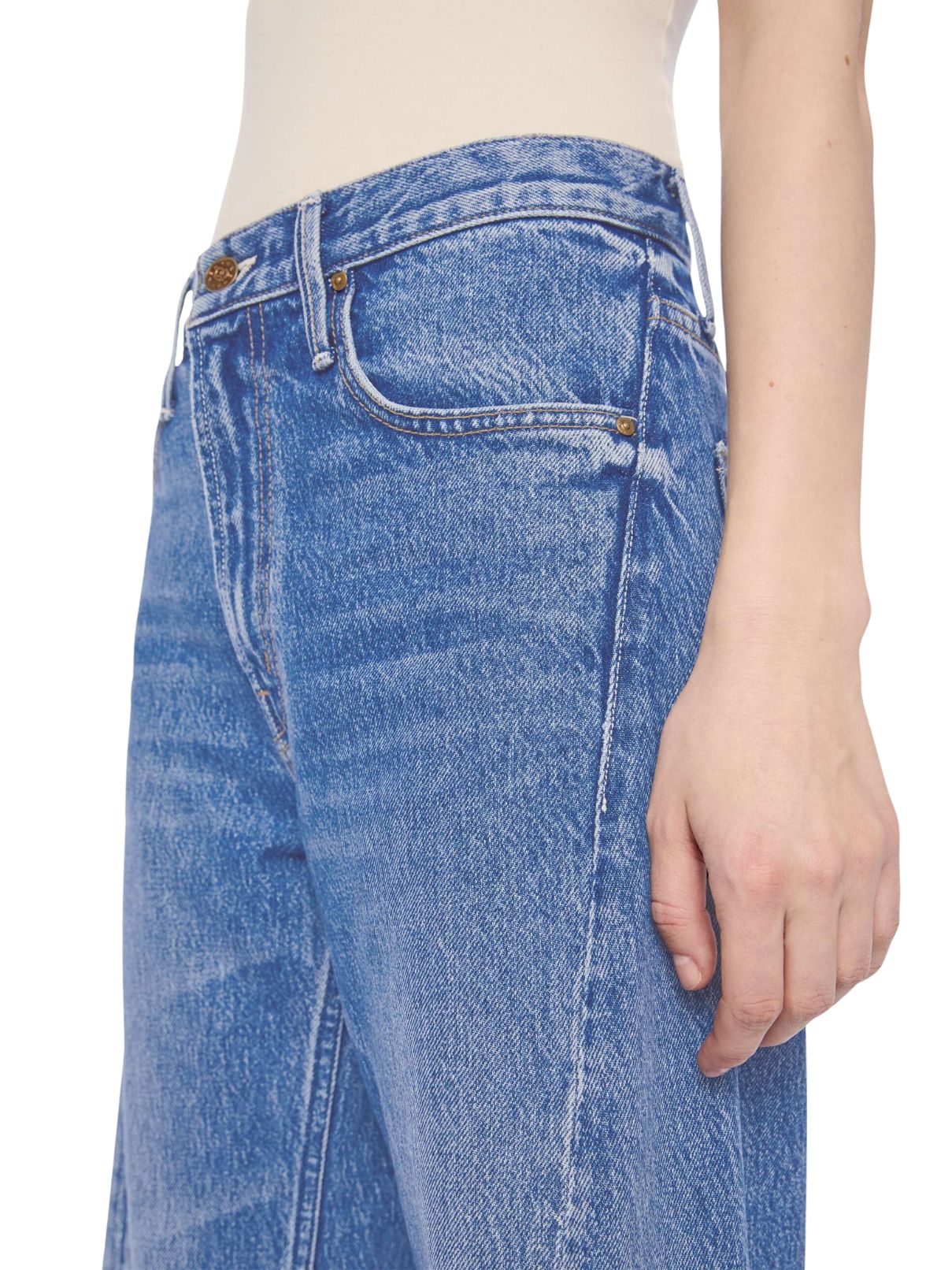 Mother Denim PETITES The Lil Lemon Twist Skimp Jeans in Rolling In The Dough