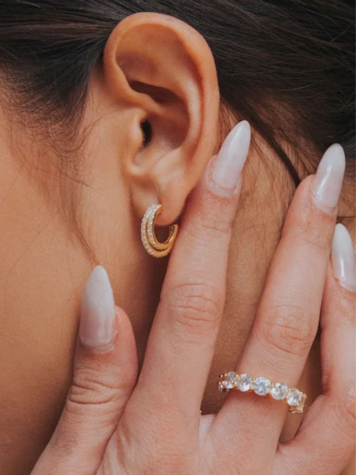 Native Gem Evil Twin Huggies in Gold
