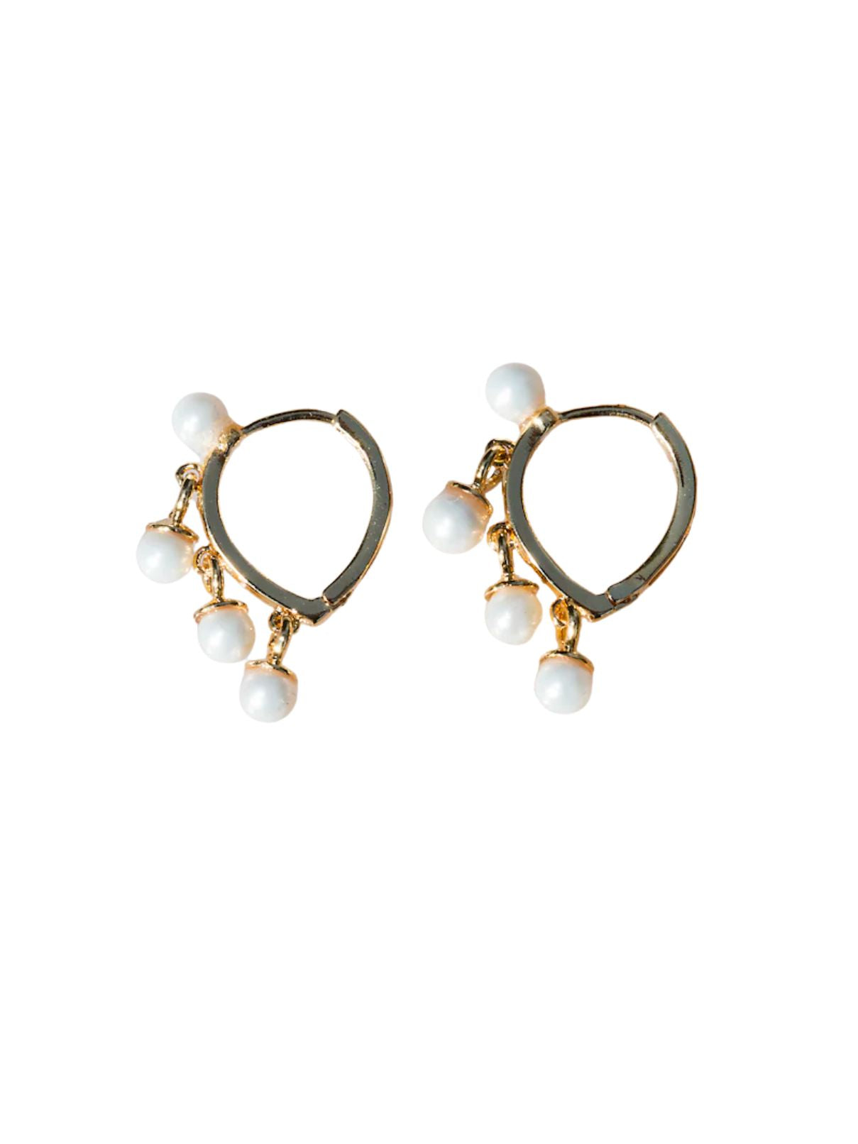 Native Gem Floating Pearl Huggies