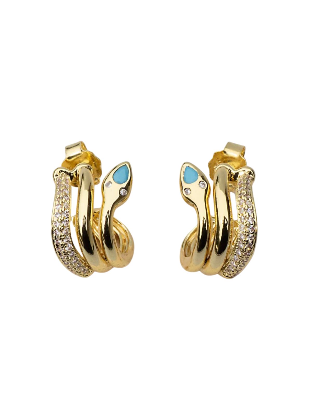 Native Gem Slither Snake Huggies in Gold