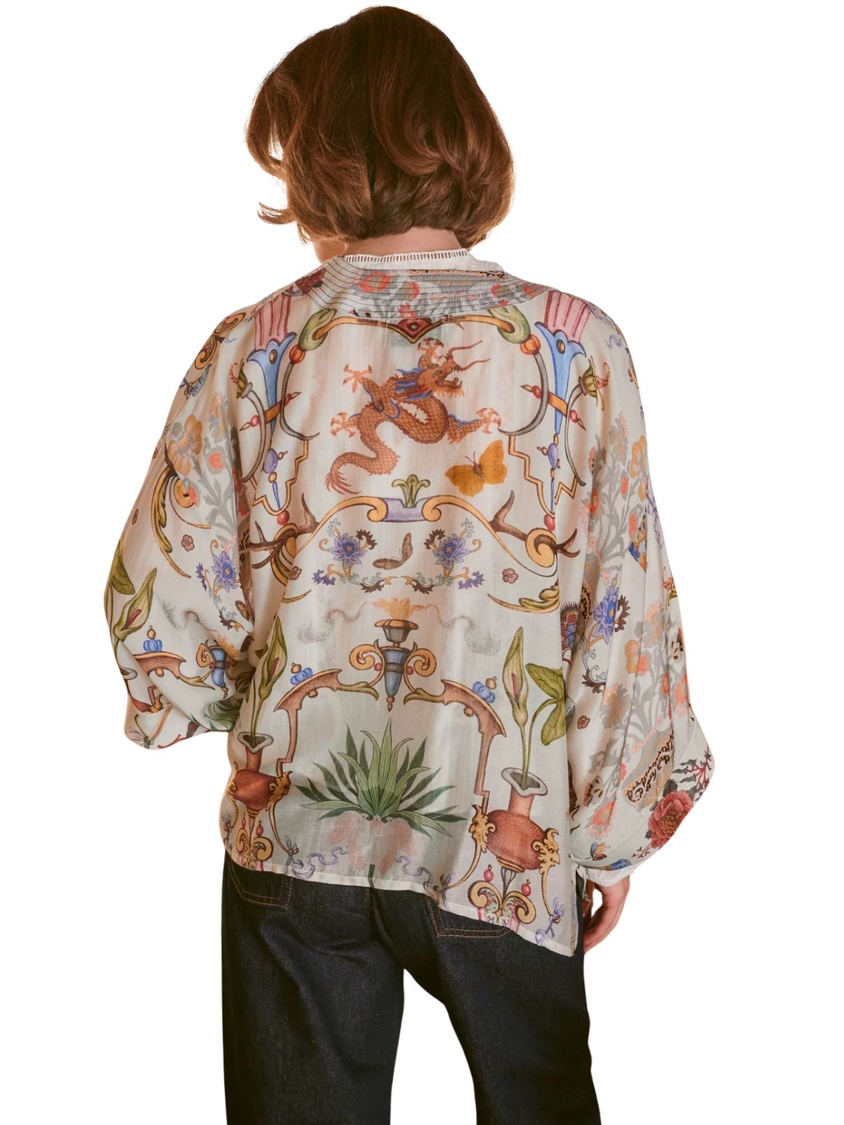 One Hundred Stars Cornucopia Kimono in Ivory