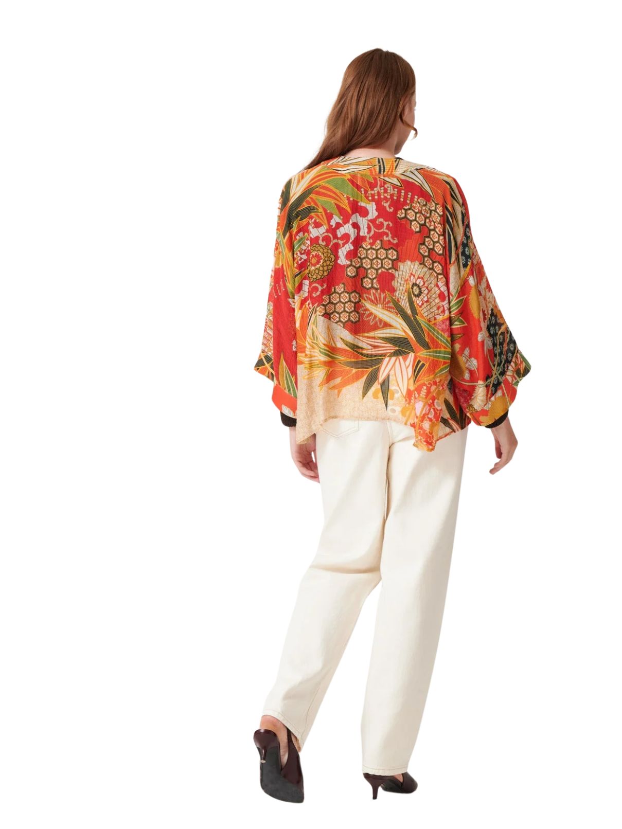 One Hundred Stars Fans Kimono Scarlet