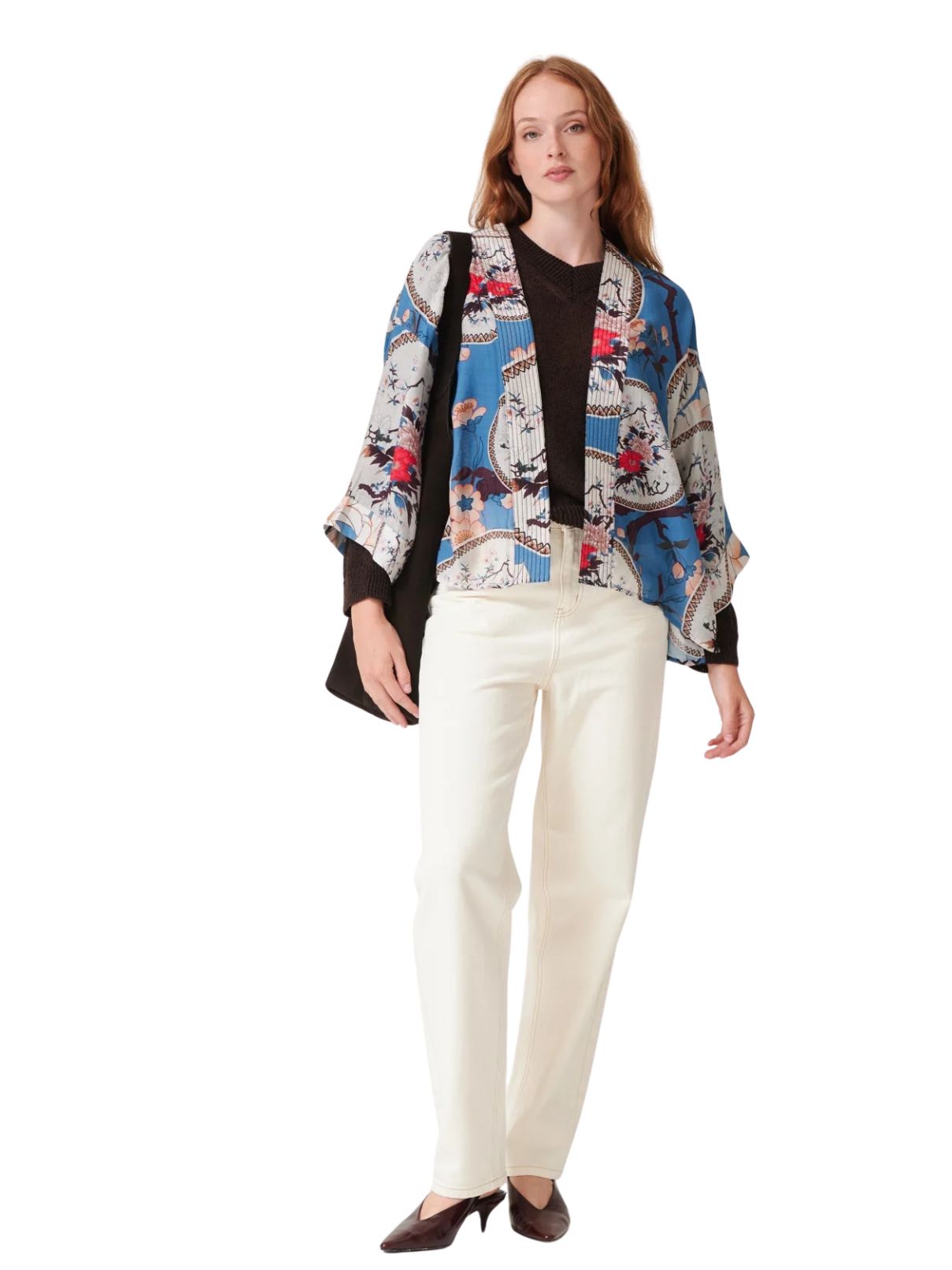 One Hundred Stars Magnolia Plates Kimono Blue