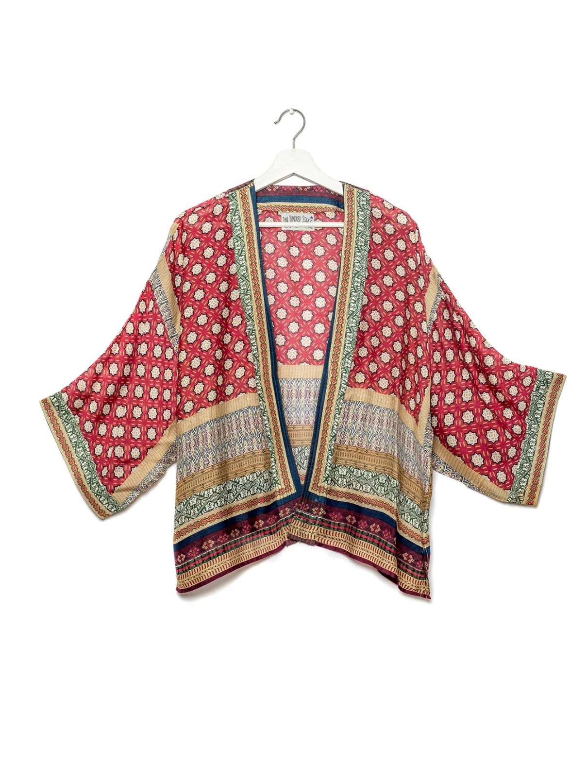 One Hundred Stars Moorish Kimono in Burgundy