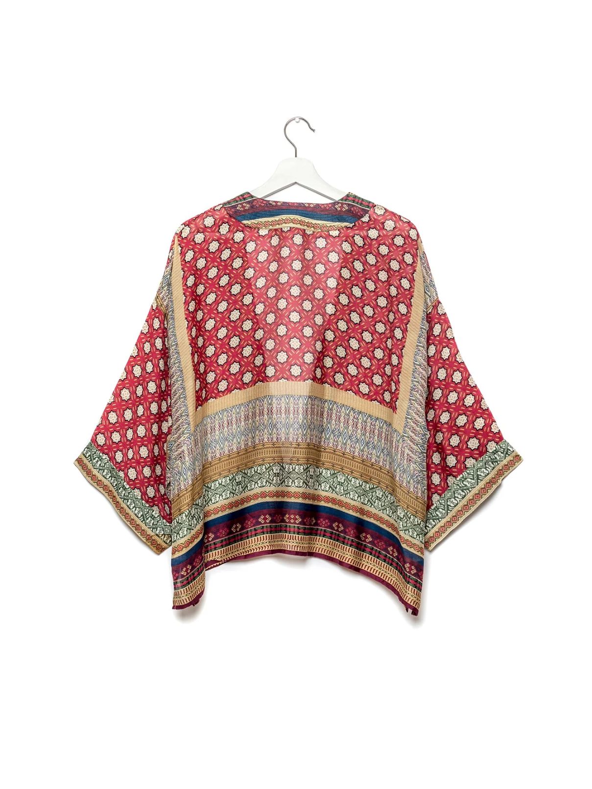 One Hundred Stars Moorish Kimono in Burgundy