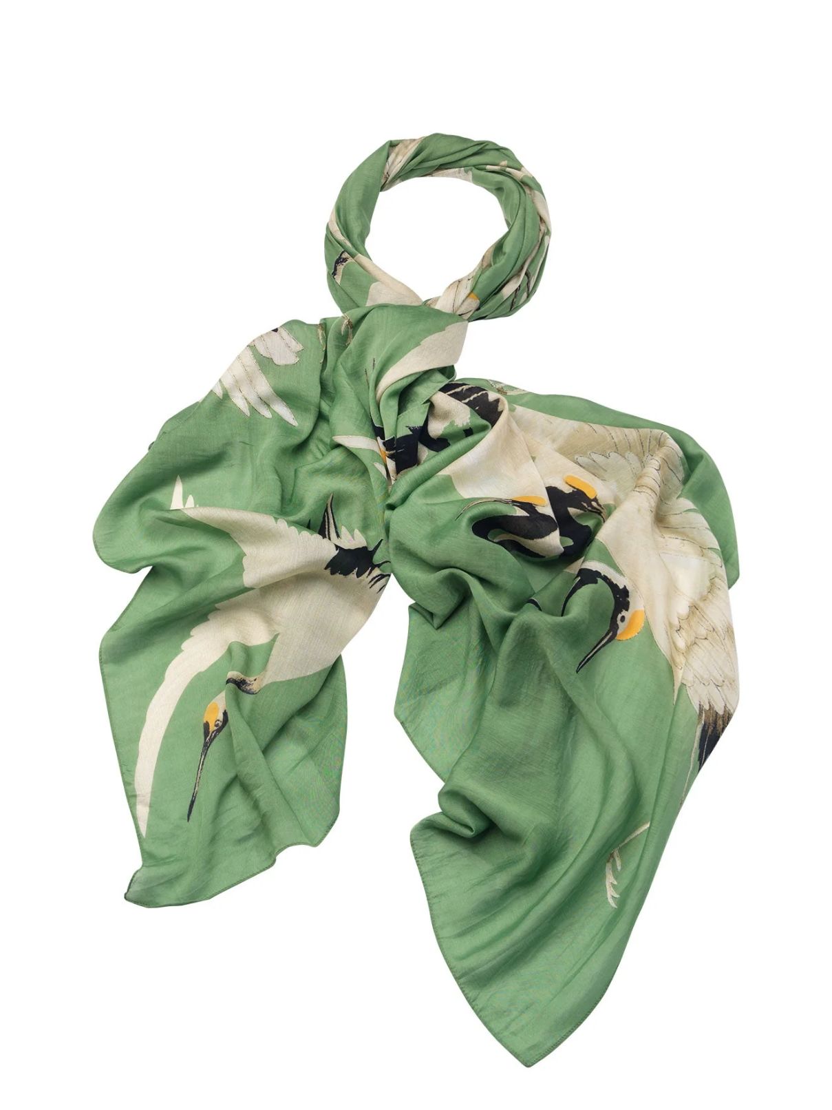 One Hundred Stars Stork Scarf in Pea Green