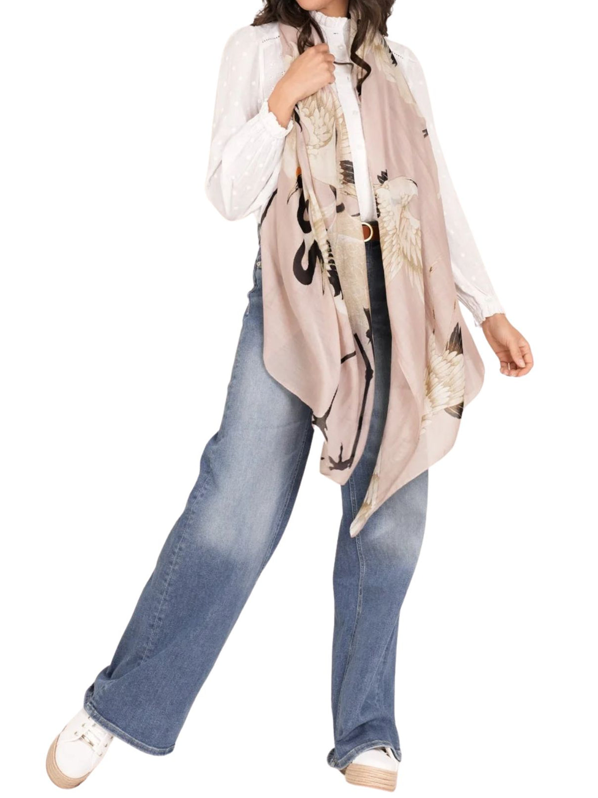One Hundred Stars Stork Scarf in Plaster Pink